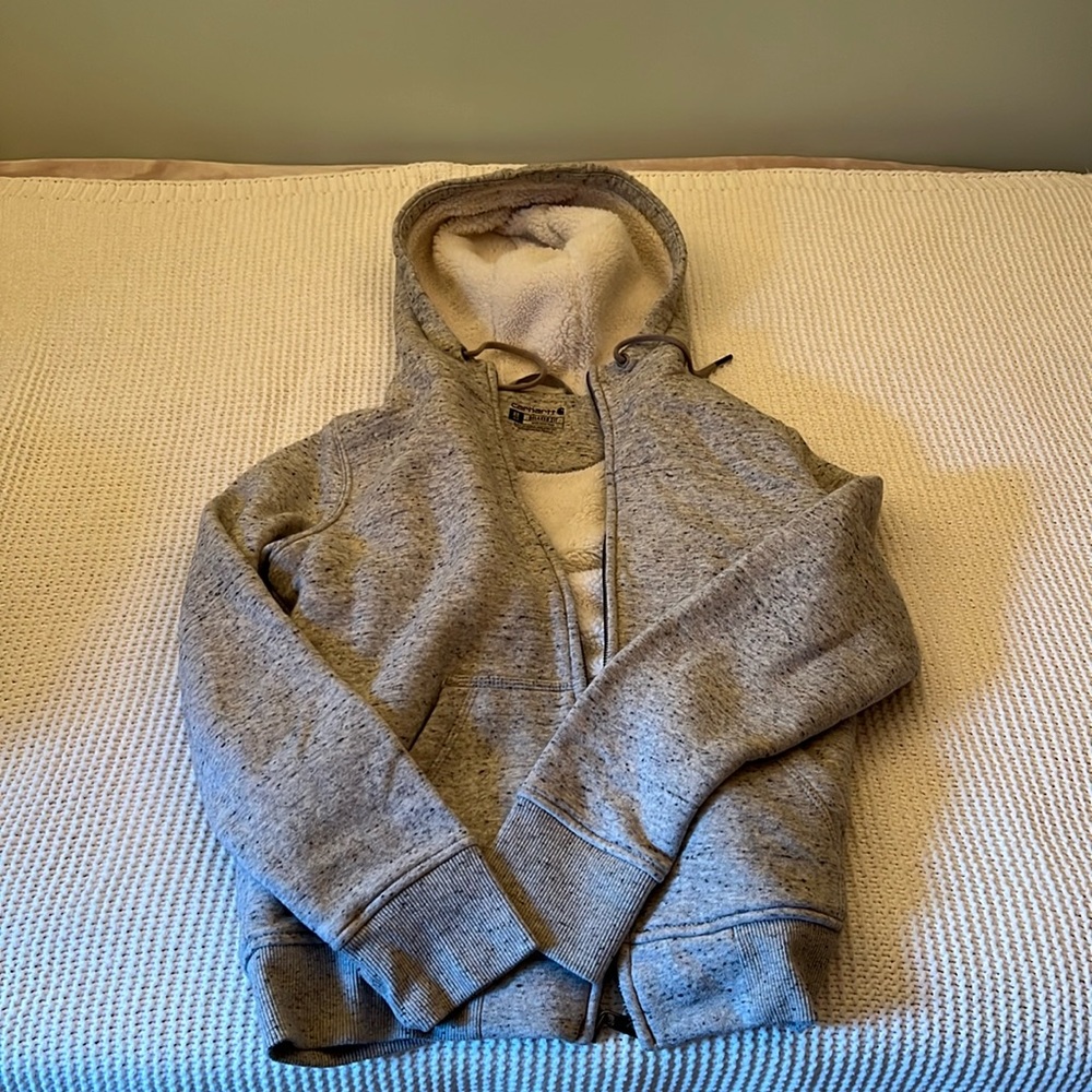 Carhartt sherpa lined zip jacket.